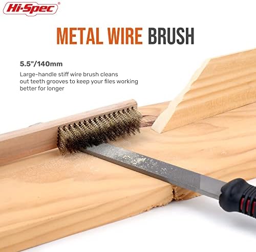 Hi-Spec Metal Hand & Needle File Tool Kit Half-Round Round & Triangle Files