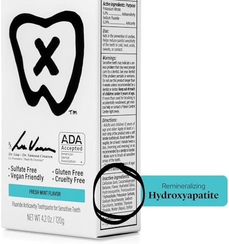 Made by Dentists Professional Enamel Rebuilding Toothpaste - 2 Pack - Remineralizing Nano Hydroxyapatite Toothpaste with Sodium Fluoride, ADA Approved, Vegan, 2 x 4.2oz