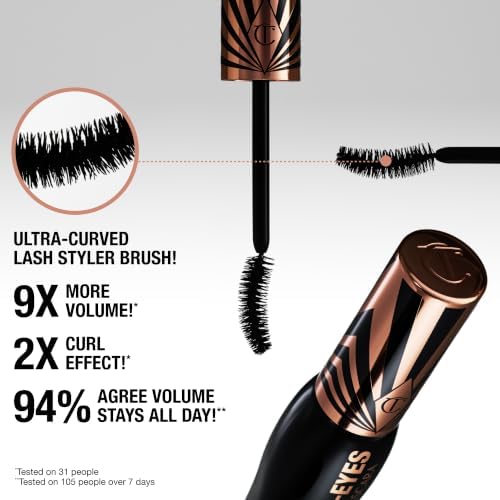 Charlotte Tilbury Instant Volume and Length, No Clump Mascara with 28 Hour Smudge Proof & Flake Proof Wear – All Day Wear Formula