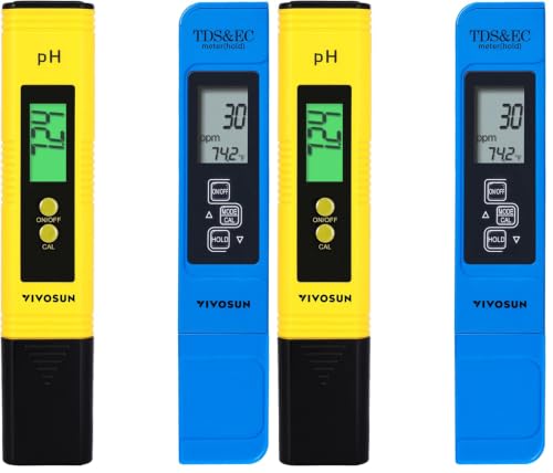 VIVOSUN Digital pH Meter TDS EC Meter for Water 0.01 Accuracy Hydroponics