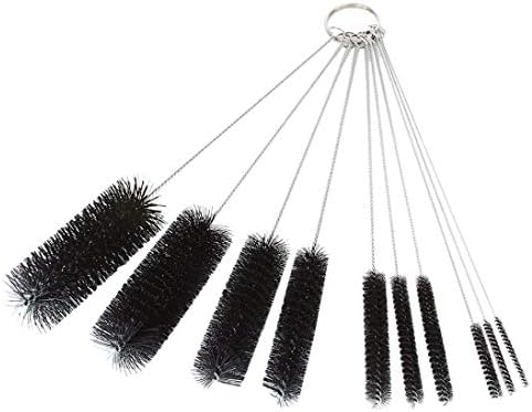 Long Straw Brush, Nylon Pipe Tube Cleaner 8.2-ihch 10 Different Diameters Set of 10