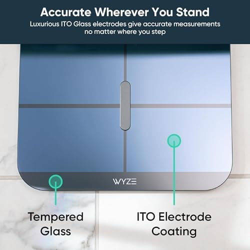 Wyze Smart Scale X Digital Bathroom Scale for Body Weight and Fat (Black)