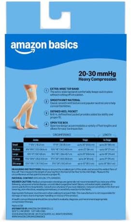 Amazon Basics Medical Compression Stockings, Women & Men