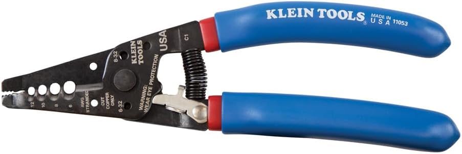 Klein Tools 11057 Wire Cutter/Stripper, Made in USA, Heavy Duty Cutter for 20-30 AWG Solid and 22-32 AWG Stranded Wire