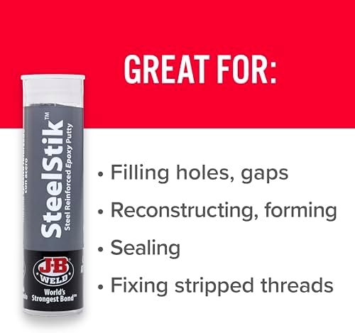 J-B Weld 8267 SteelStik Steel Reinforced Epoxy Putty Stick - 2 oz.