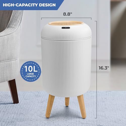 Pukomc Smart Sensor Wastebasket, Convenient and Hygienic Easy to Use