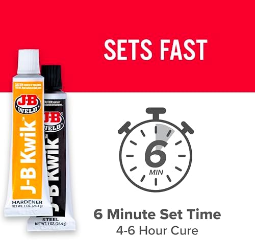 J-B Weld 8276 KwikWeld Quick Setting Steel Reinforced Epoxy - Dark Grey 2 oz
