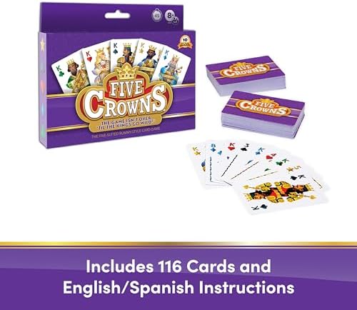 Five Crowns Rummy Style Card Game for Kids and Adults, Family Game Night