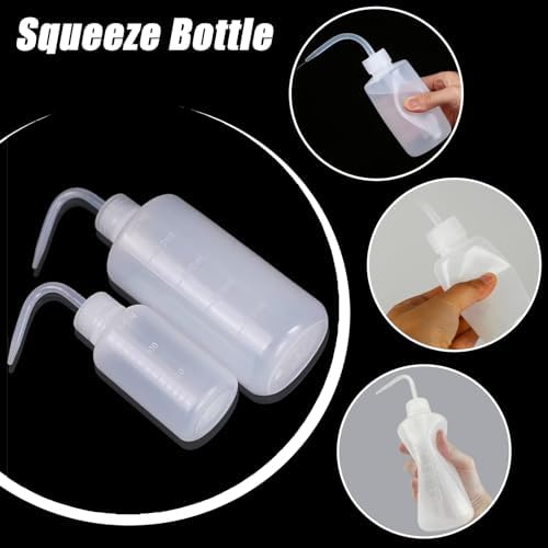Squeeze Bottles 2-Pack (500ml/16.9oz) Heavy-Duty Squirt Bottle