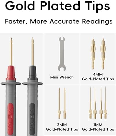 25-Piece Silicone Multimeter Test Leads, Automotive Back Probe Kit
