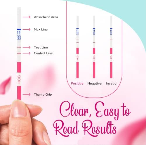 Clinical Guard Pregnancy Tests Strips - Sensitive & Accurate Measurement Within 5 mins - Early Detection Pregnancy Test Strip - Easy to Use for Home Tests - HCG Test Strip Kit - 25 Count