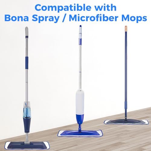 4-Pack 18 Inch Microfiber Mop Pads Compatible with Bona, Washable Reusable