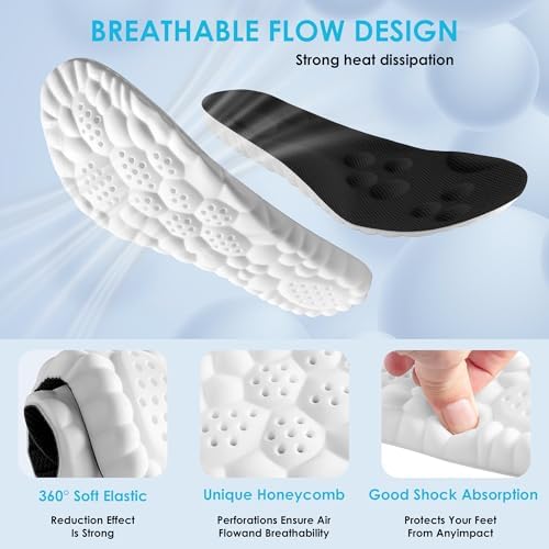 4D Cloud Steppers Insoles for Men and Women - Inserts, Soft, Memory Foam