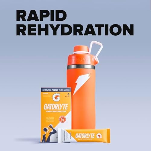 Gatorlyte Rapid Rehydration Electrolyte Beverage, Variety Pack, Lower Sugar, Specialized Blend of 5 Electrolytes, No Artificial Sweeteners or Flavors, 18 pack, 1 pack mixes with 16.9oz (500ml) water