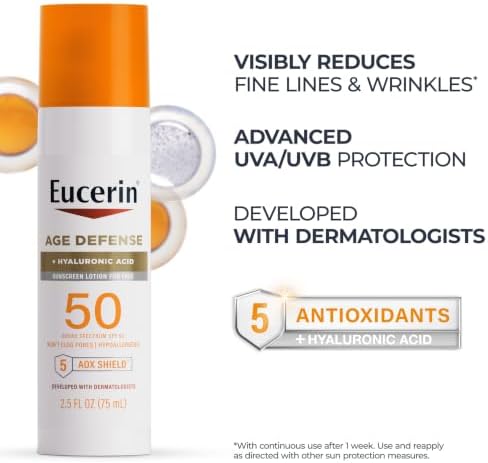 Eucerin Sun Age Defense Face Sunscreen Lotion SPF 50, 2.5 FL OZ