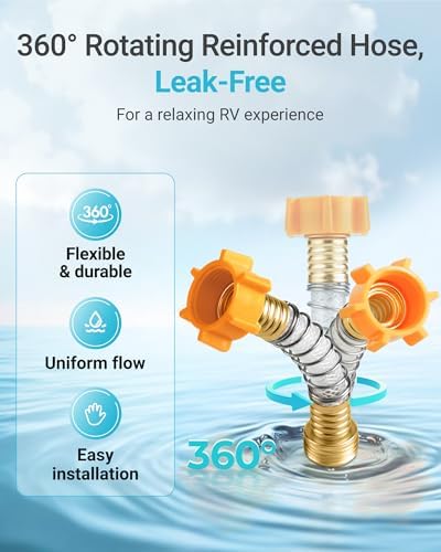 AQUA CREST RV Inline Water Filter, Garden Hose & Camper Water Filter