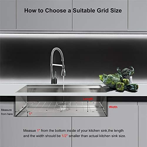 Kitchen Sink Grid and Sink Protectors, 26" Stainless Steel Sink Grids