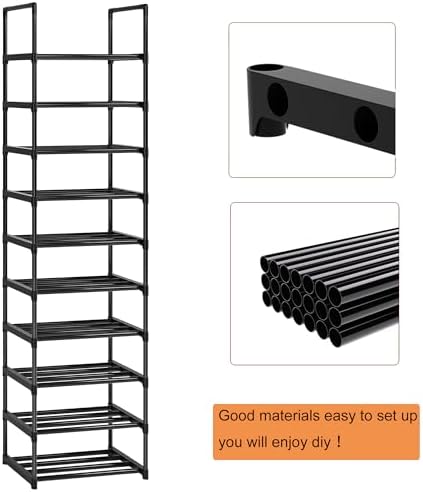 OYREL Shoe Rack - Sturdy Metal Shoes Storage Organizer for Closet, Entryway