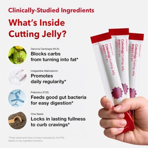 FOODOLOGY Coleology Cutting Jelly, Slimming Jelly Pomegranate, 10 Sticks