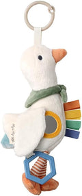Itzy Ritzy Bitzy Traveler Baby Stroller & Car Seat Toy with Rattle (Goose)