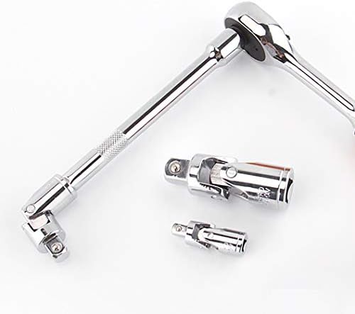 3PCS Universal Joint Socket Set, Cr-V Steel Swivel Socket Adapter Set