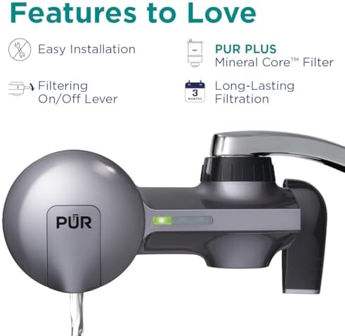 PUR Plus Horizontal Faucet Mount Filtration System with Lead Reduction