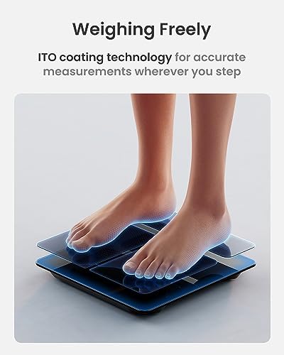 RENPHO Smart Scale with BMI, Body Fat, Muscle Mass, Larger Display, Elis 2X