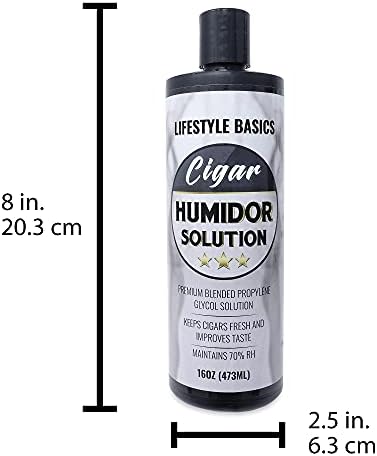 Cigar Humidor Solution 16 oz, Humidifier Liquid, 70% RH