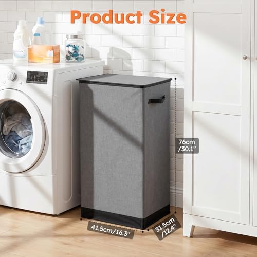 SOLEDI 100L Laundry Hamper with Lid, Large Collapsible Laundry Basket