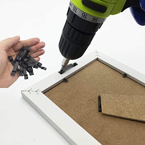 50 Pack Small Metal Sawtooth Picture Hangers with Screws (Black)