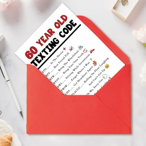 Funny 60th Birthday Card Gift Decorations for Women Men Him Her