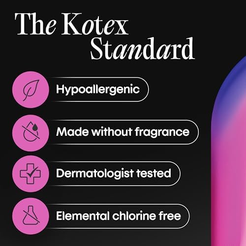 Kotex Flat Liners, Light Absorbency, Extra Coverage, 104 Count