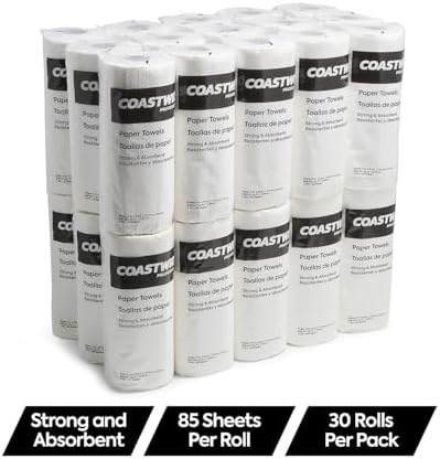 Coastwide Professional Paper Towels, 2-Ply, 85 Sheets/Roll, 30 Rolls/Pack