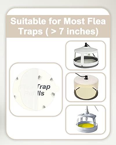 Dichroma Flea Trap Sticky Pads Refills, 7.1" Refill Discs, 20 Pack