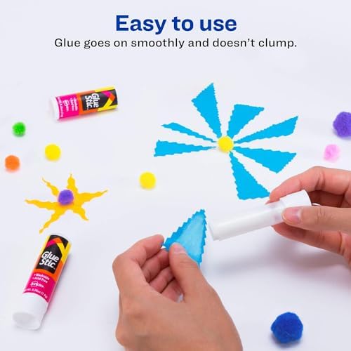 Avery Glue Stic, White, 7.4 Grams, 0.26 oz, 3 Glue Sticks