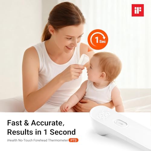 iHealth No-Touch Forehead Thermometer for Adults, Kids, Babies PT3