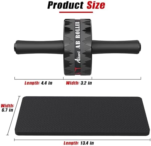 Abiarst Ab Roller Wheel, Abs Workout Equipment for Abdominal & Core Strength Training, Home Gym Exercise Wheels for Men Women, with Knee Pad Accessories