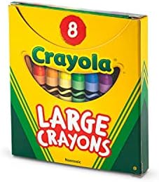 Crayola Large Crayons - Assorted (8 Count), Giant Crayons for Kids & Toddlers, Ages 2+