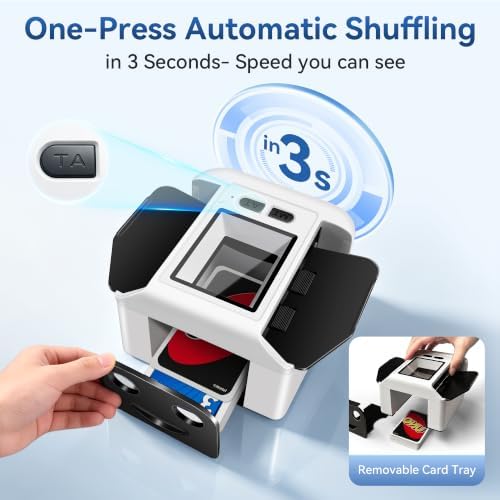 Automatic Card Shuffler, Card Shuffler Machine for 1-2 Decks