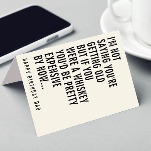 FANCYLUCKY Funny Birthday Card Gift for Dad from Son Daughter