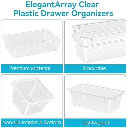 12 PCS Drawer Organizer Set, Makeup Organizers, Tool Storage Trays