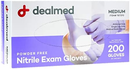 Dealmed Nitrile Exam Gloves - Latex Free - Medium - 200 Count