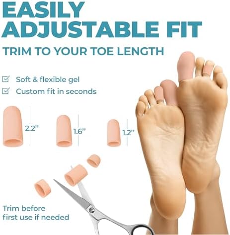 Homergy Gel Toe Caps with Coconut Oil for Missing Toenails & Corns