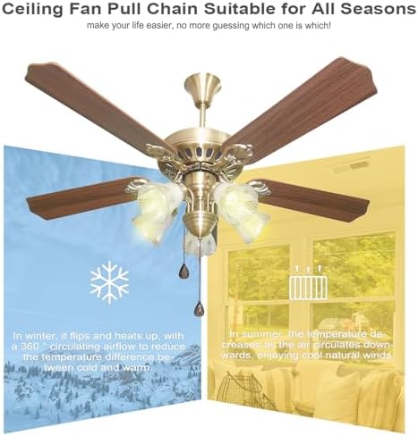 4 Pack Bronzed Ceiling Fan Pull Chain Extension, 12'' Decor Light Fans Icon