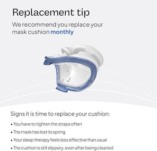 Resmed AirFit P10 Nasal Pillow Cushion - CPAP Mask Accessories Replacement - Soft Lightweight Silicone - Dual Wall - Large