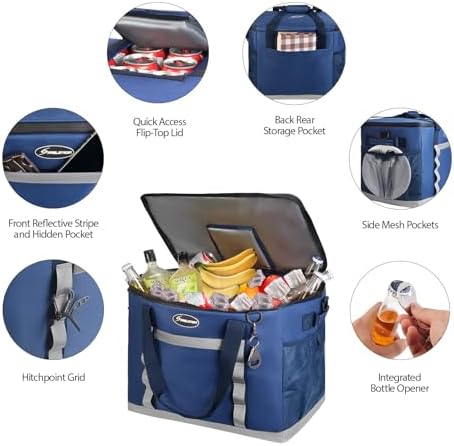 Maelstrom Soft Cooler Bag, 35/55/75 Can Beach Cooler with Flip-top Access