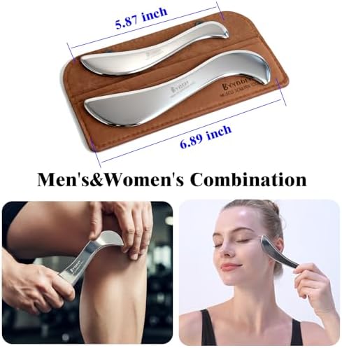 BYYDDIY-Large and Small Set,Stainless Steel Gua Sha Muscle Scraper Tool-Scraping Massage Tools,Scar Tissue Tool for Physical Therapy Tool