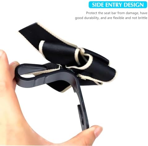Mandark 2PCS Bow Car Headrest Hooks for Bags, Black Line