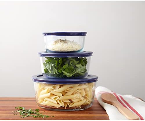 Pyrex Simply Store (3-Pack) Glass Food Storage Containers Set (2, 4, 7 Cup)