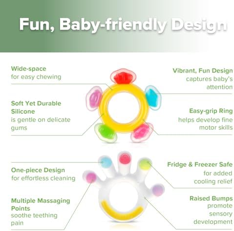 Haakaa Silicone Teether Combo, Baby Freezer Teething Toys, 2 Pack
